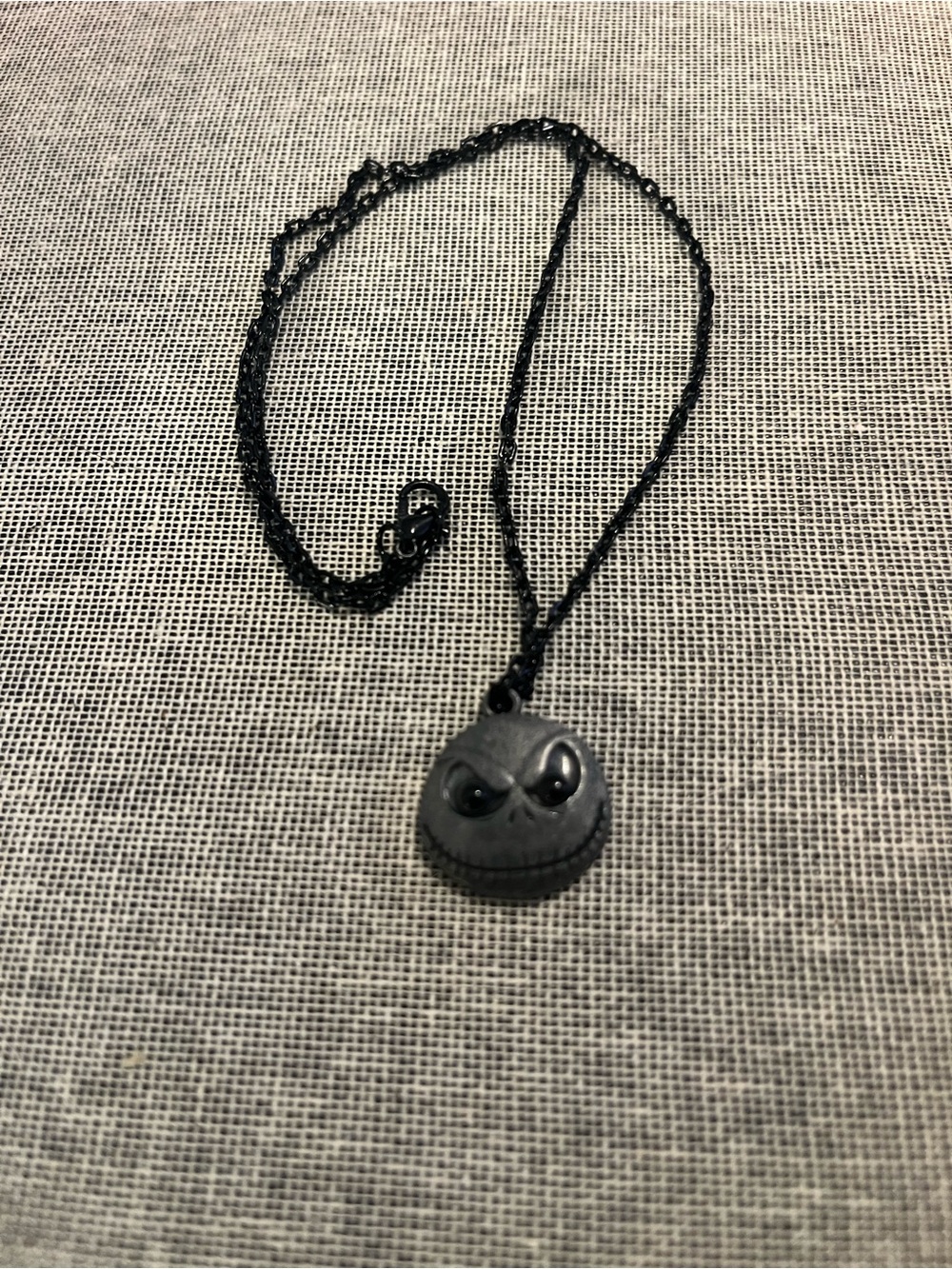 Black Men's Skull Face Pendant Necklace